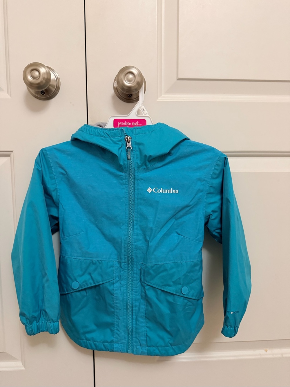Columbia Kids Teal Hooded Raincoat